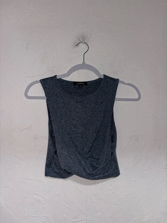 Zobha Tops - Zobha | Blue Twist Front Cropped TankTop | Size Small